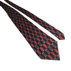 Countess Mara Red Black Power Necktie Office Gift Geometric Patterned Silk Tie